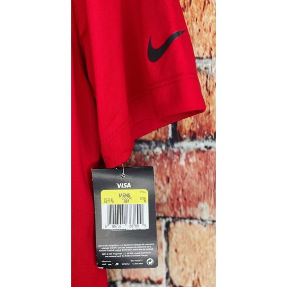 NWT Atlanta Falcons NFL Nike Dri-Fit Performance Men’s Red Small Polo Shirt - Picture 4 of 6